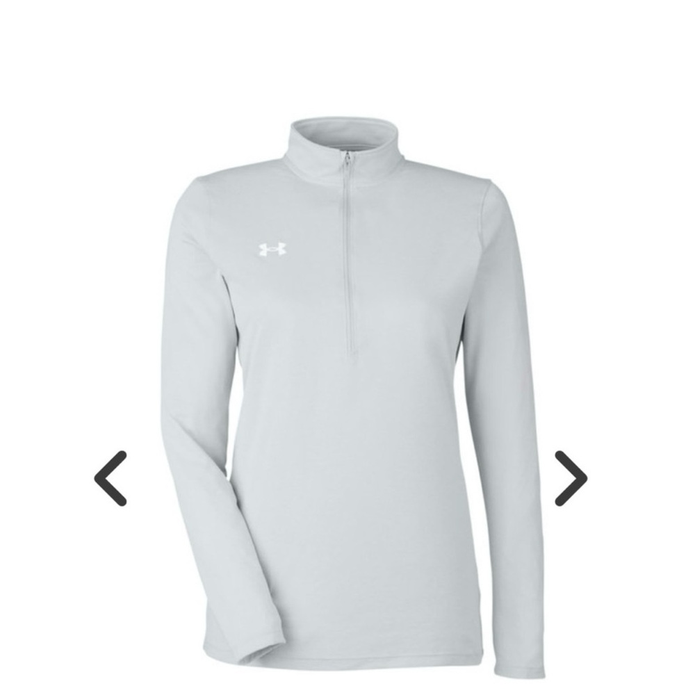 Under Armour Women's Soft Gray Quarter Zip Long Sleeve